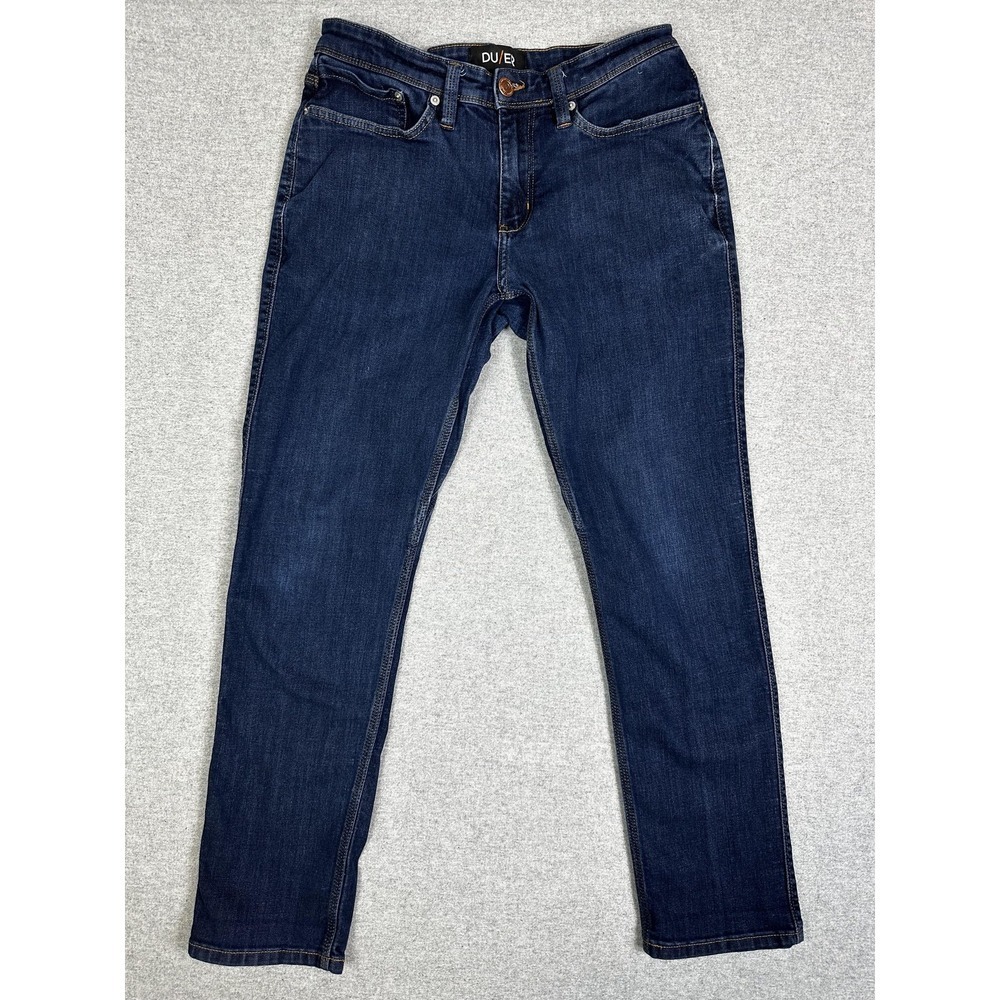 DU/ER Jeans Men 32x32 Blue L2X Performance Denim Slim Stretch Coolmax Quick Dry